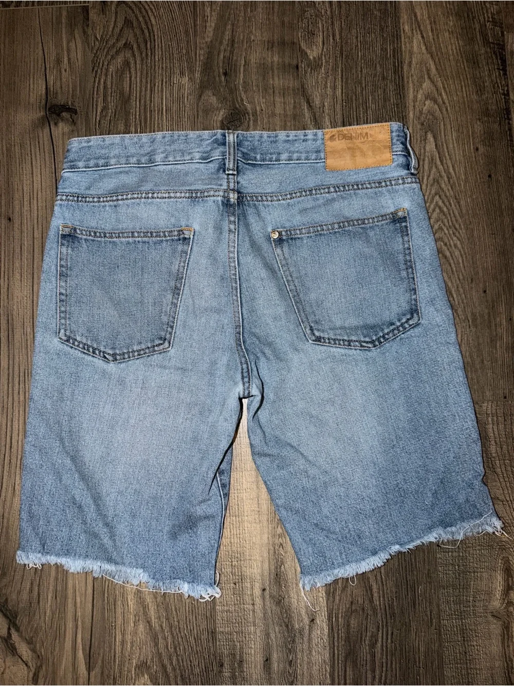 Light Wash Denim Cutoff Shorts